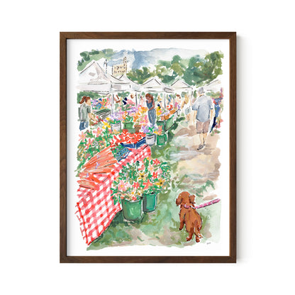 Wicker Park Farmers Market Print