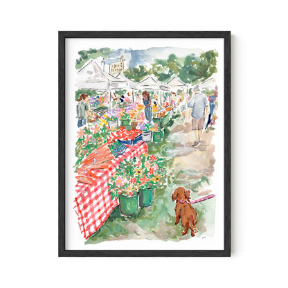 Wicker Park Farmers Market Print