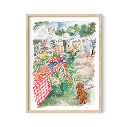 Wicker Park Farmers Market Print