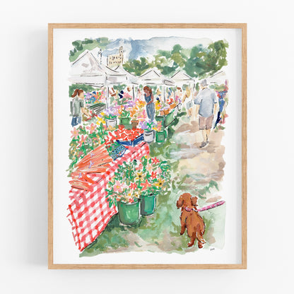 Wicker Park Farmers Market Print
